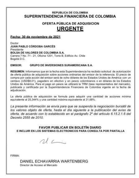  - Otro envión de Gilinski: ahora va también por Suramericana