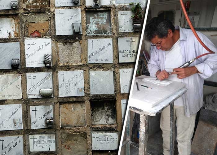 Talladores de lápidas, un oficio en extinción que se niega a morir