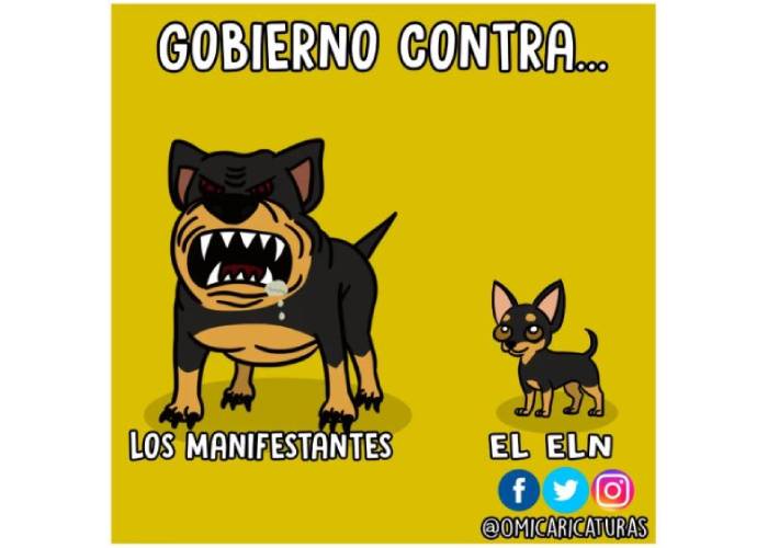 Caricatura: El Gobierno contra los manifestantes
