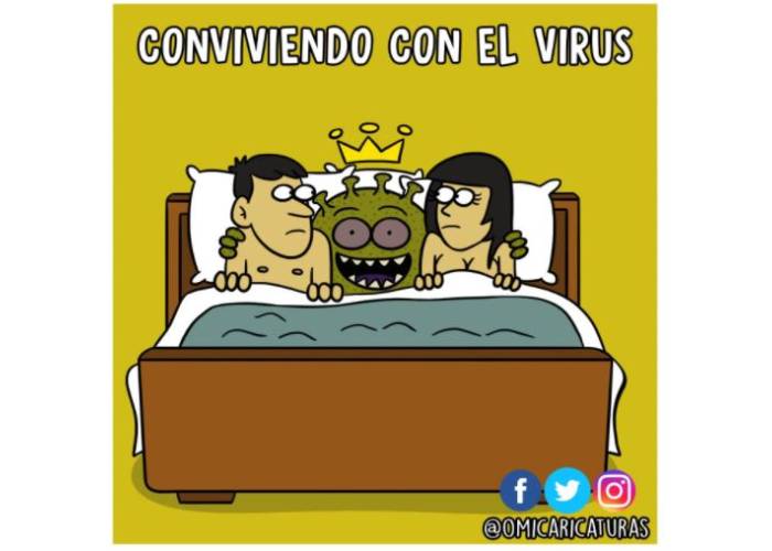 Caricatura: Conviviendo con el virus