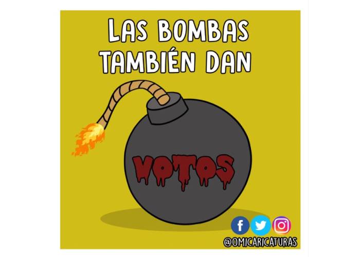Caricatura: Las bombas también dan
