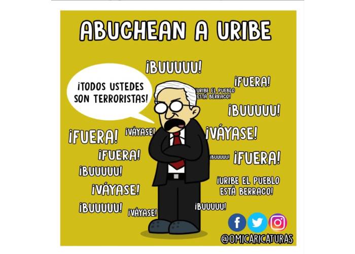 Caricatura: Abuchean a Uribe