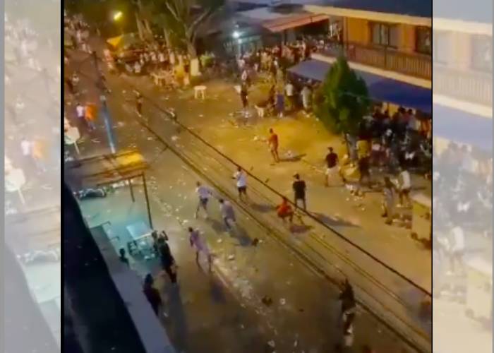 VIDEO: En batalla campal termina fiesta de año nuevo en Cali