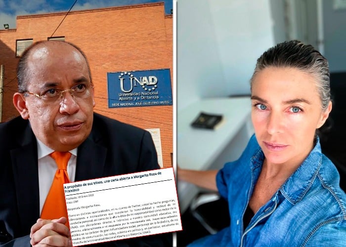 Rifirrafe entre rector de la Universidad UNAD y Margarita Rosa de Francisco