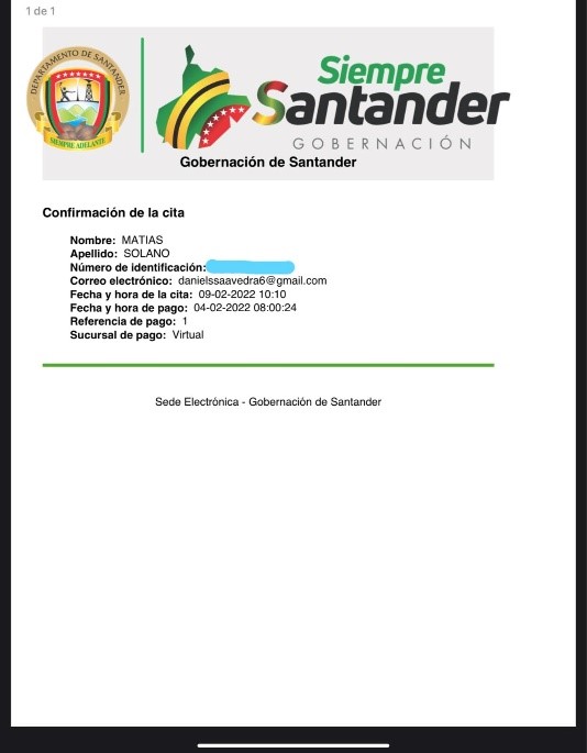  - ¿Hay un cartel de pasaportes en Santander?