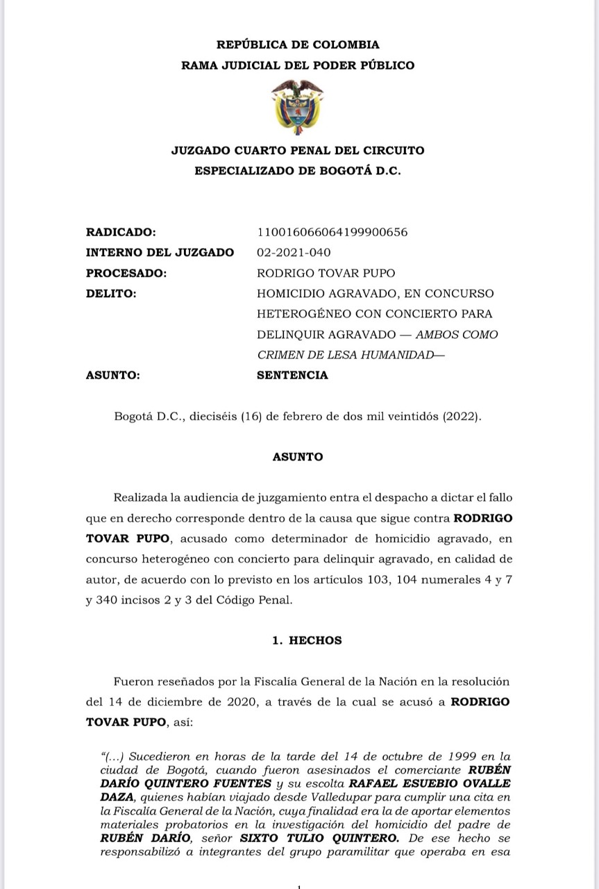  - La orden a bala de Jorge 40 para silenciar a un testigo, le salió costosa: otros 40 años de cárcel