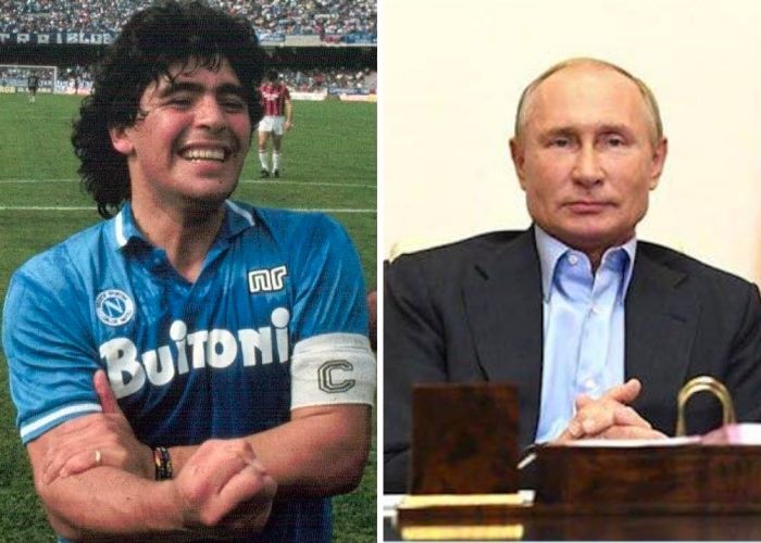 Maradona, el único hombre que puso de rodillas a Putin. VIDEO