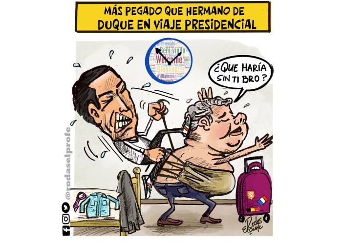Caricatura: Más pegado que hermano de Duque