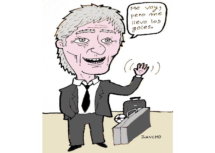 Caricatura: El largo adiós (de Pékerman)