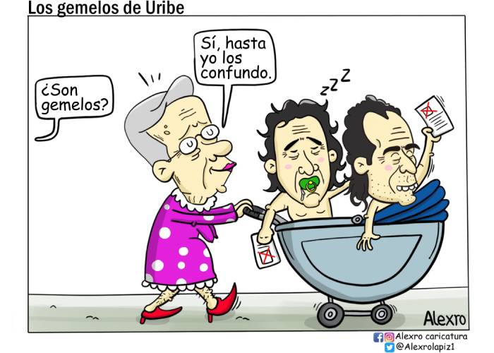 Caricatura: Los gemelos de Uribe