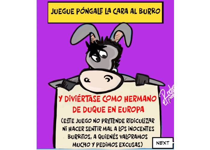 Caricatura: Póngale la cara al burro
