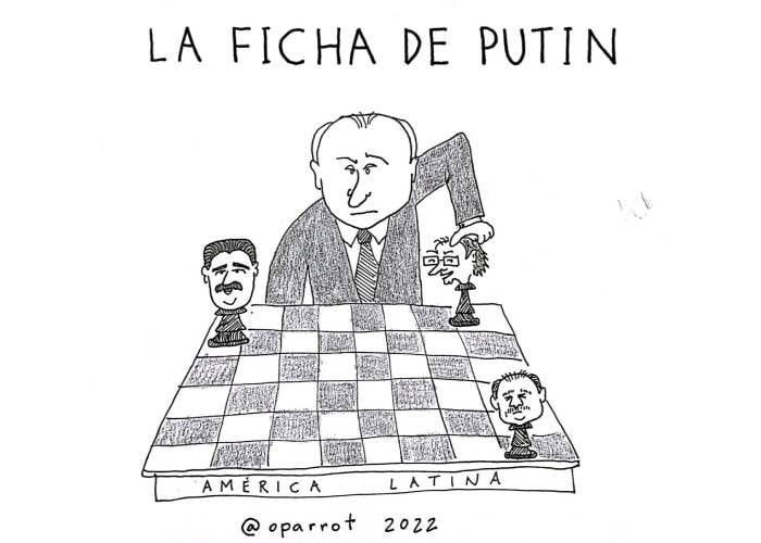 Caricatura: La ficha de Putin