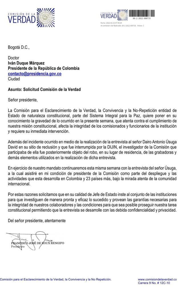  - El padre Pacho De Roux le habla duro a Duque y asistirá personalmente a la entrevista con Otoniel