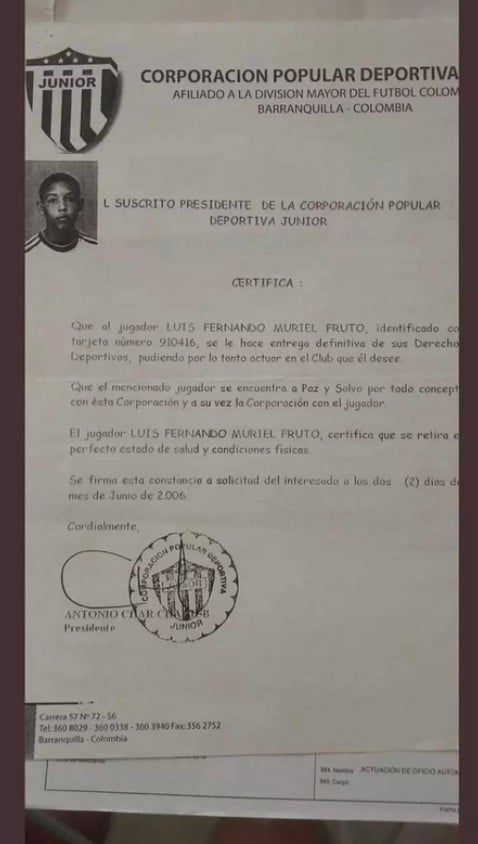  - ¿Por qué los Char despreciaron a Luis Fernando Muriel en el Junior?
