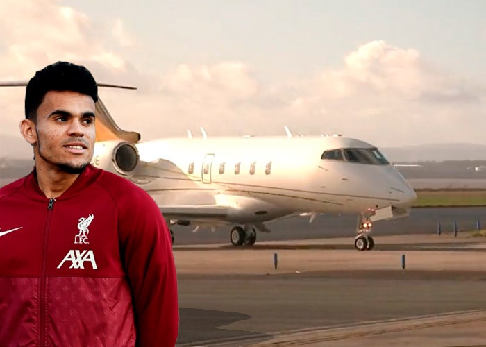 El jet de lujo que el Liverpool le dio a Luis Díaz para llegar a Inglaterra