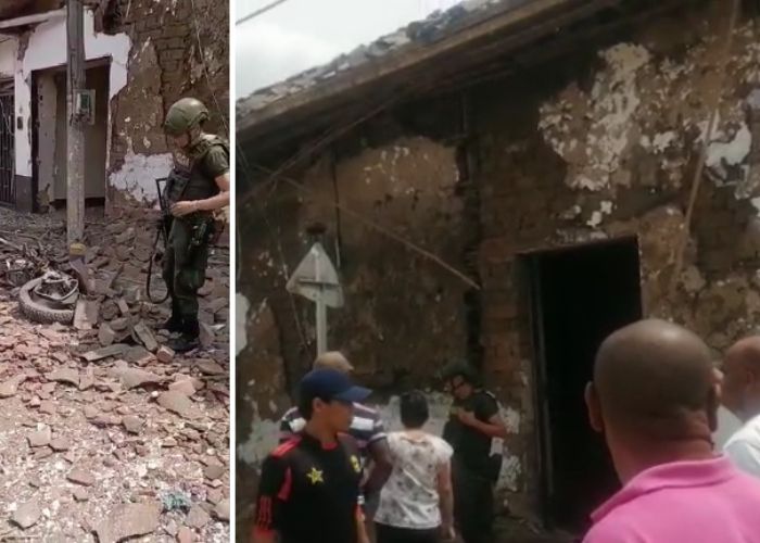 Motobomba a la estación de Policía de Caloto