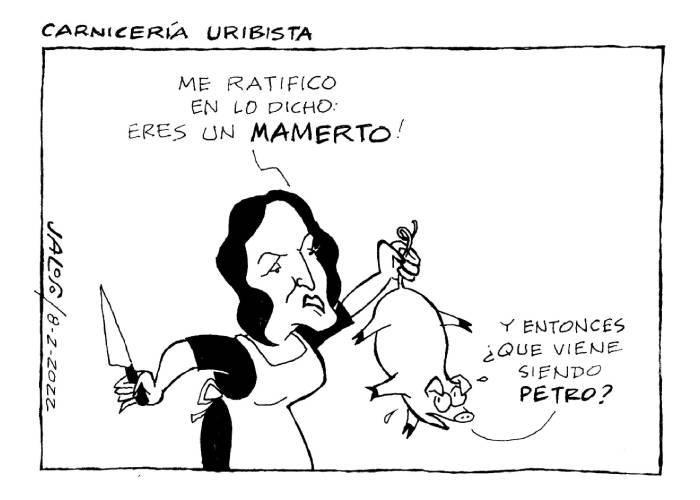 Caricatura: Carnicería uribista