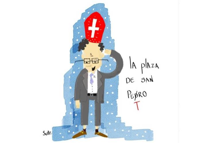 Caricatura: La plaza de San Petro