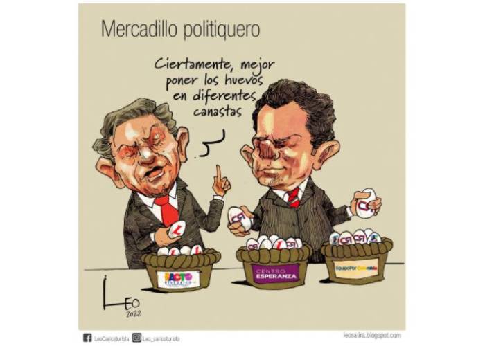 Caricatura: Mercadillo politiquero