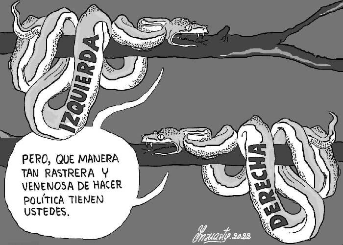 Caricatura: Izquierda y derecha
