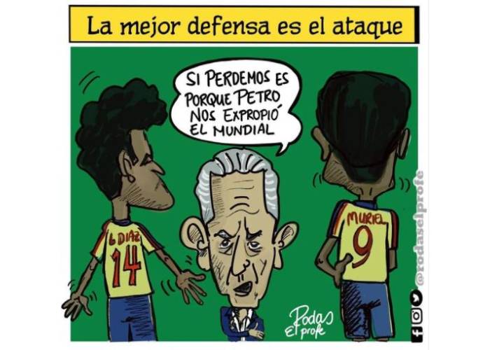 Caricatura: La mejor defensa es el ataque