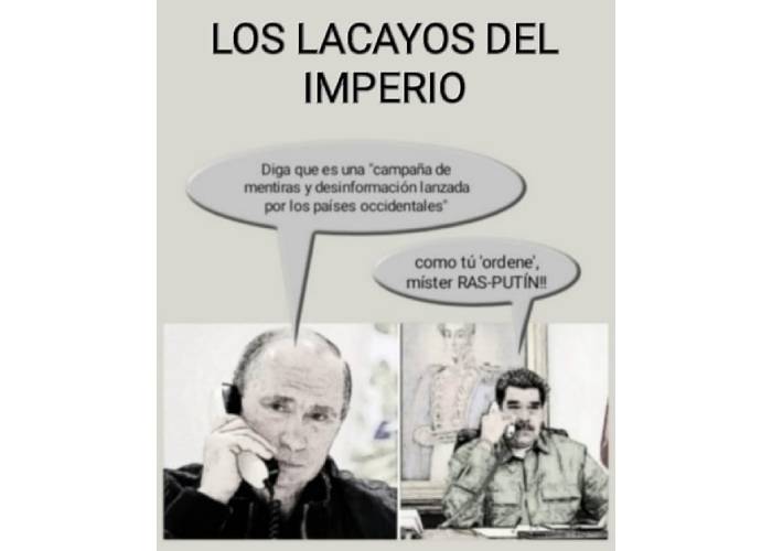 Caricatura: Un lacayo del imperio