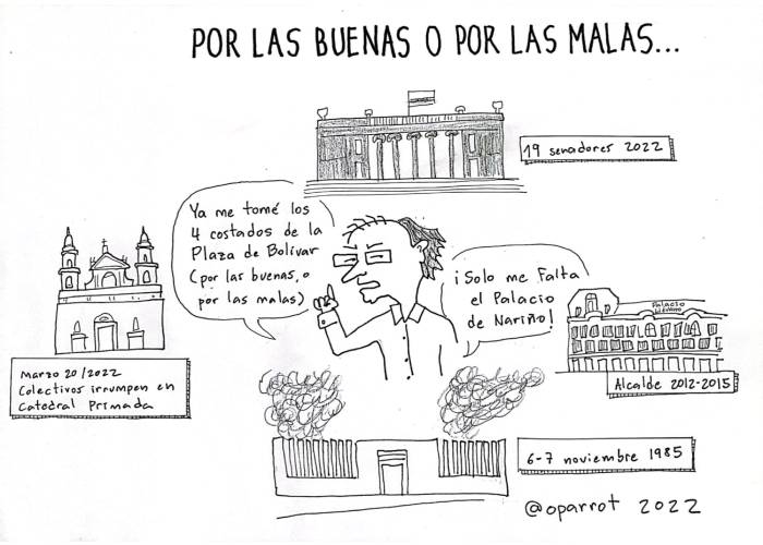 Caricatura: Por las buenas o por las malas