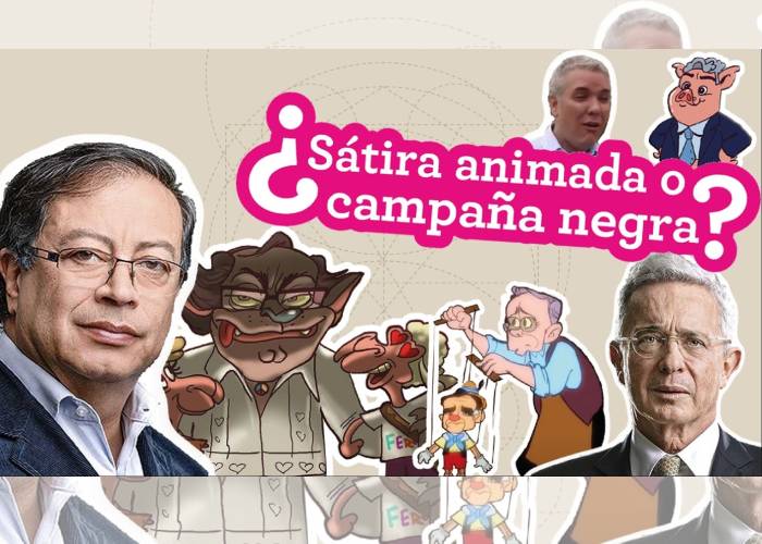 Campaña negra con dibujitos contra Petro