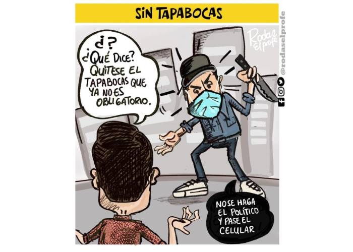 Caricatura: Sin tapabocas