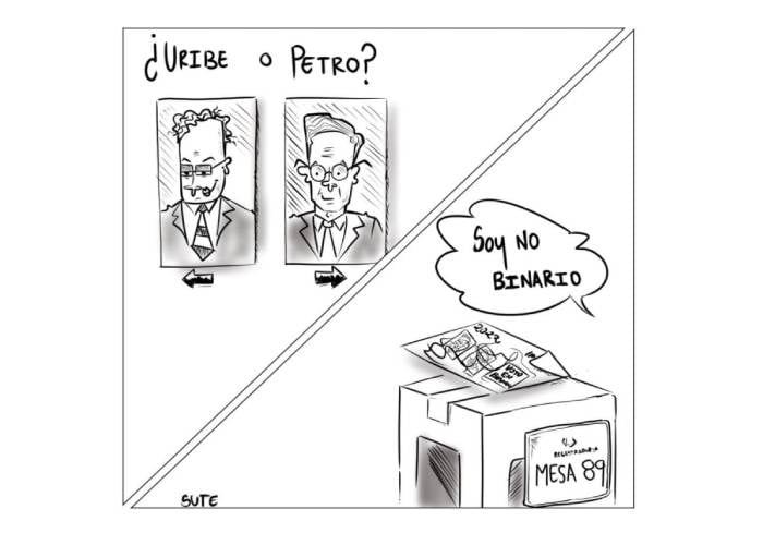 Caricatura: No binario