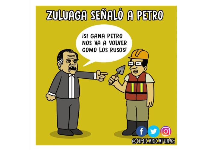 Caricatura: Zuluaga señaló a Petro