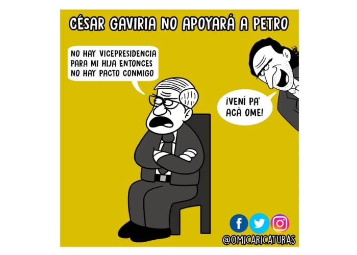Caricatura: Gaviria no apoyará a Petro