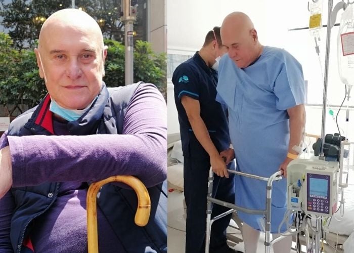 Aprender a caminar nuevamente: el momento más doloroso de Jorge Cao