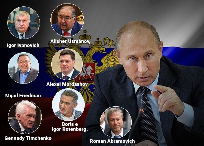 Los oligarcas amigotes de Putin con sus fortunas bloqueadas en EE. UU. y Europa