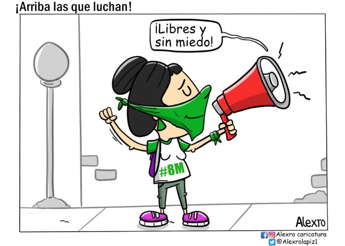 Caricatura: ¡Arriba las que luchan!