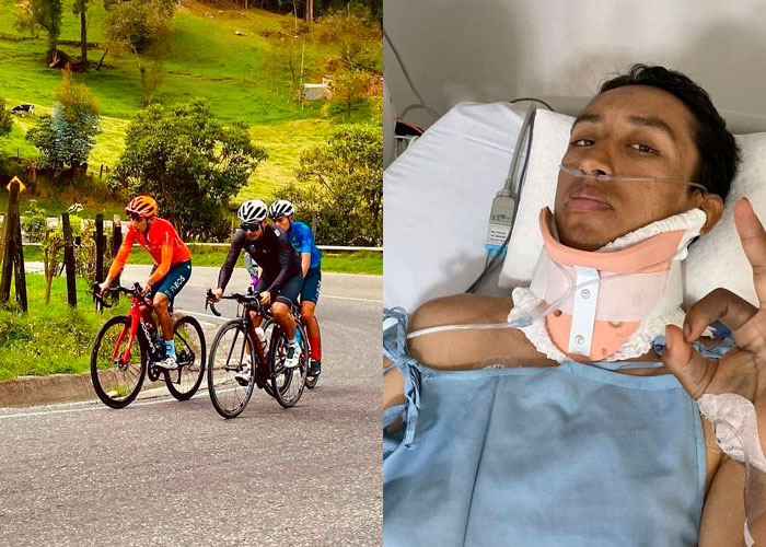 Égan Bernal después de 20 huesos rotos volvió a subirse en la bici