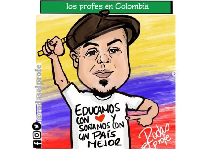 Caricatura: Los profes en Colombia