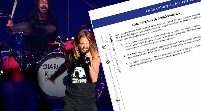  - Encuentran en cuerpo del baterista de Foo Fighters más de 10 tipos de sustancias psicoactivas