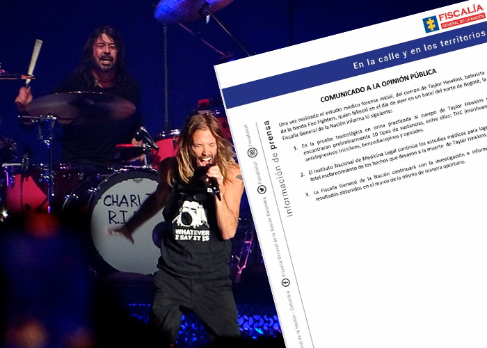 Encuentran en cuerpo del baterista de Foo Fighters más de 10 tipos de sustancias psicoactivas