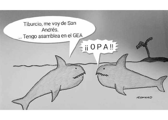 Caricatura: Se lo llevó el tiburón