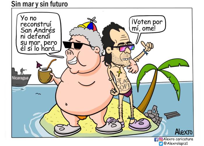 Caricatura: Sin mar y sin futuro