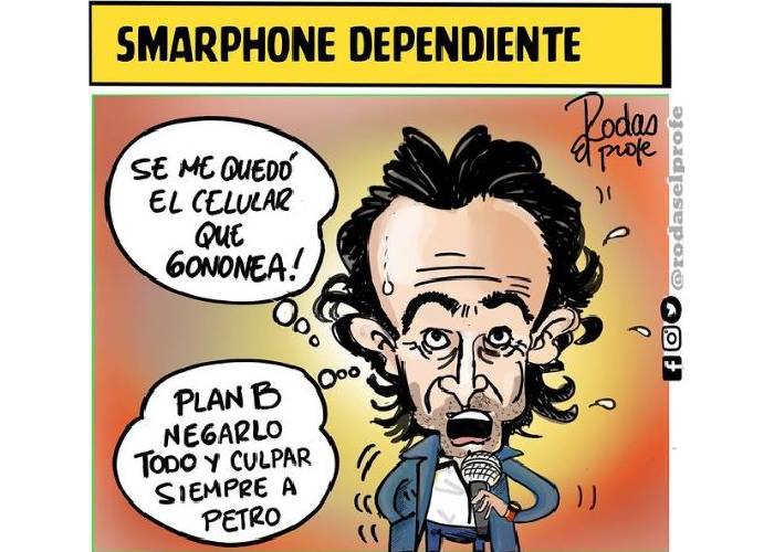 Caricatura: Smartphone-dependiente