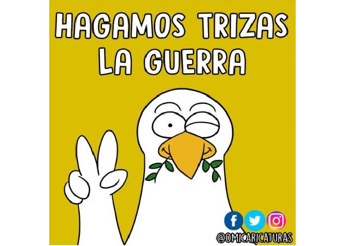 Caricatura: Hagamos trizas la guerra