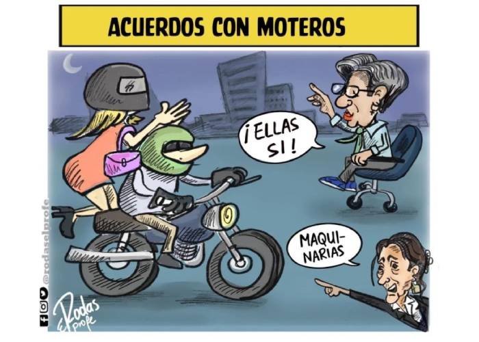 Caricatura: Acuerdos con moteros