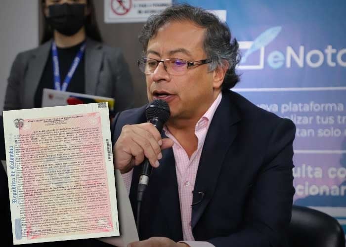 El documento con que Petro ante un notario se compromete a no expropiar