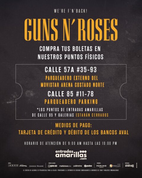 La locura que desató en Bogotá la venta de boletas de Guns N Roses - -- Las2orillas - La locura que desató en Bogotá la venta de boletas de Guns N Roses