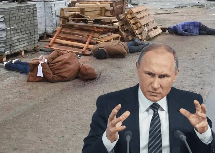 Patadas de ahogado de Putin con los muertos de Bucha