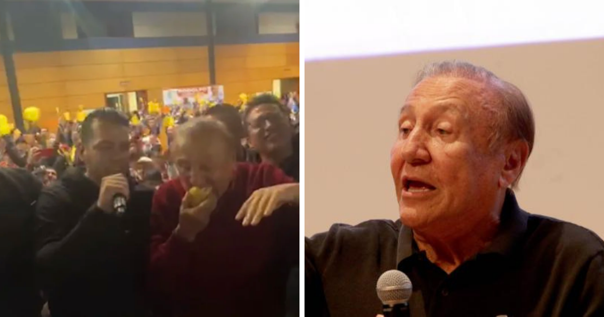 Rodolfo Hernández le hizo el feo al debate por estar comiendo mango en Tunja