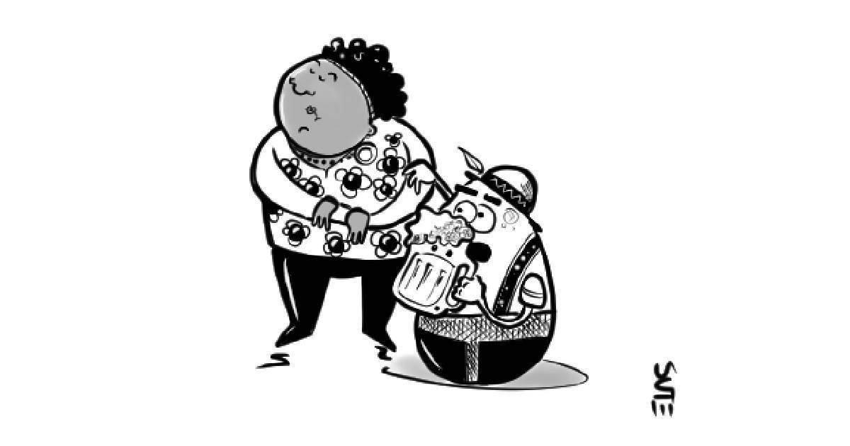 Caricatura: Los huevos alemanes de Francia