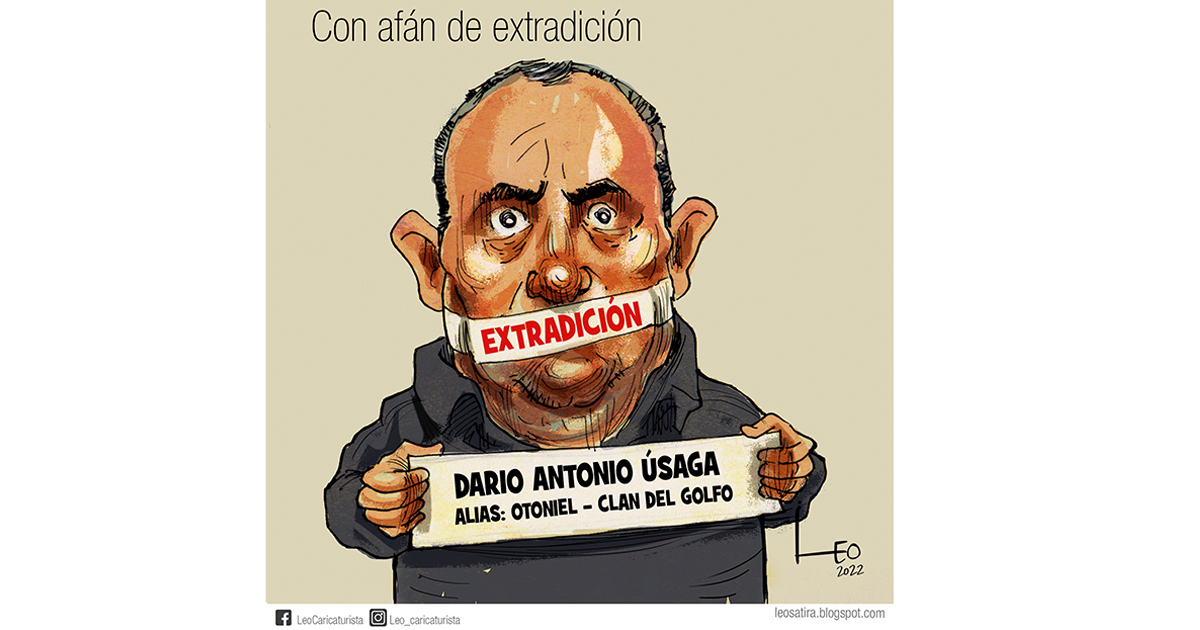 Caricatura: Con afán de extradición